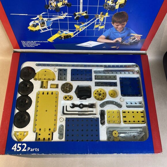 NEW Meccano Erector Set #4 Construction Set‎ 51 Models Metal Pieces (set 030404) - Picture 3 of 10